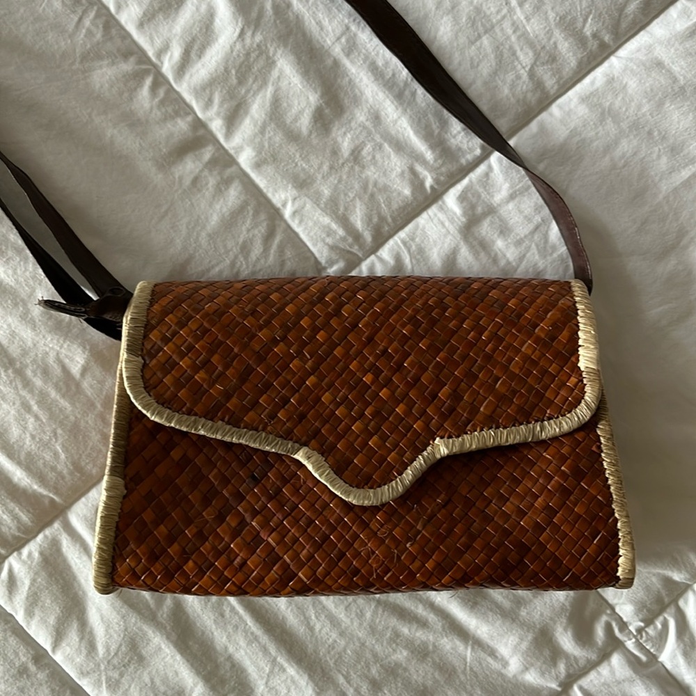 4for$20🛍️ ISLAND WOVEN PURSE BROWN RATAAN
